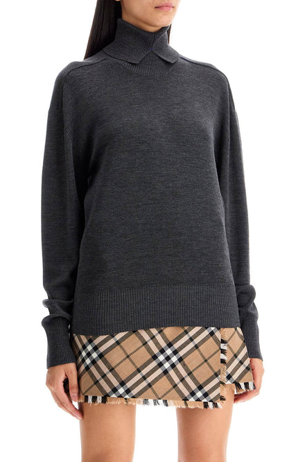 Burberry high-neck wool pullover sweater