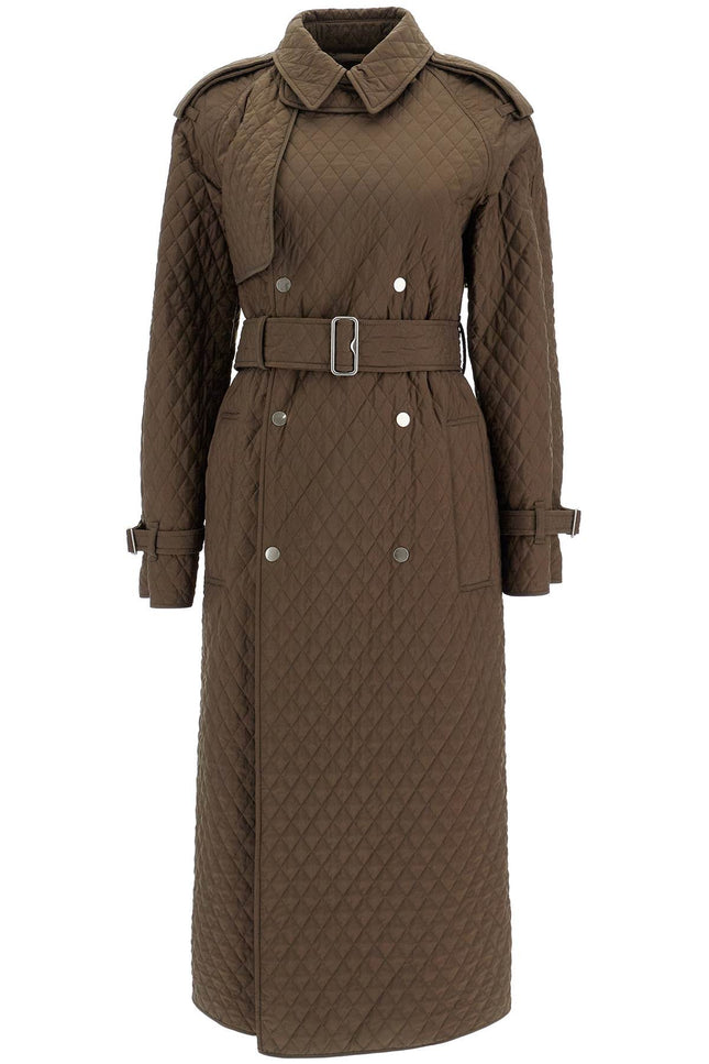 Burberry long quilted trench coat