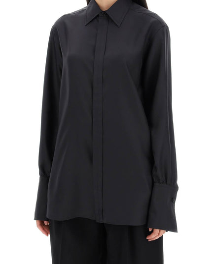 Burberry long-sleeved silk shirt