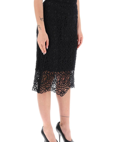 Burberry macrame lace pencil skirt