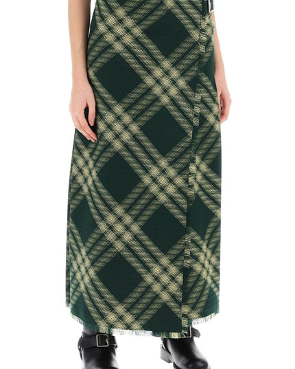 Burberry maxi kilt with check pattern