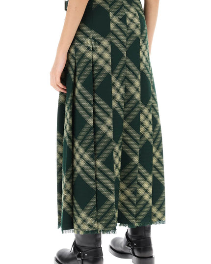 Burberry maxi kilt with check pattern