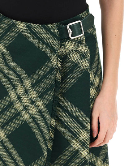 Burberry maxi kilt with check pattern