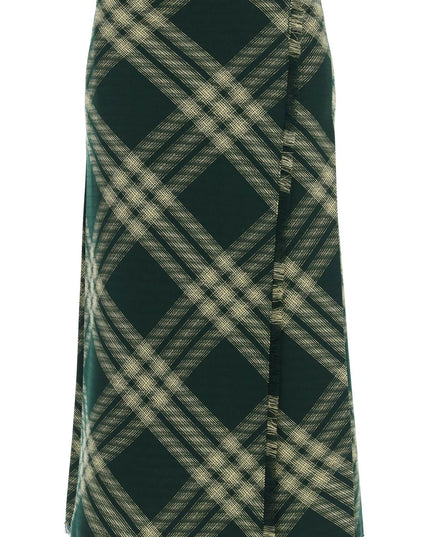 Burberry maxi kilt with check pattern