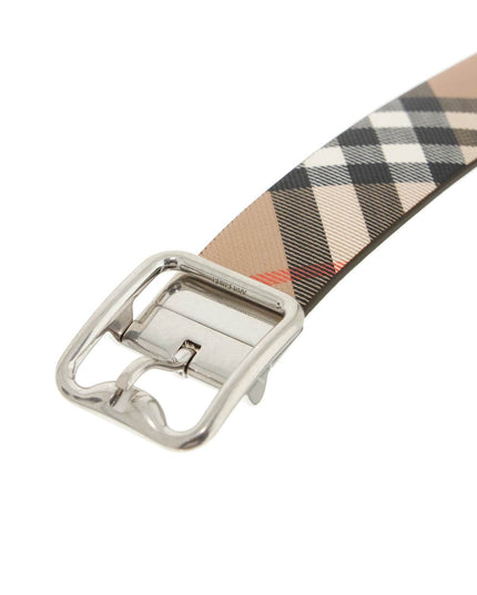 Burberry reversible b buckle check belt