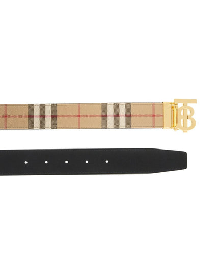 Burberry reversible tb check belt