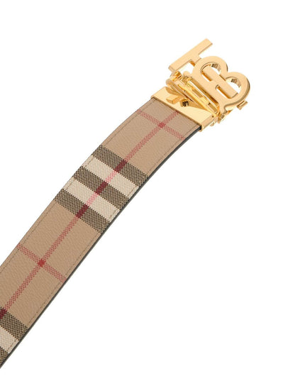 Burberry reversible tb check belt