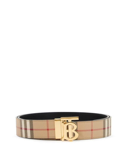 Burberry reversible tb check belt