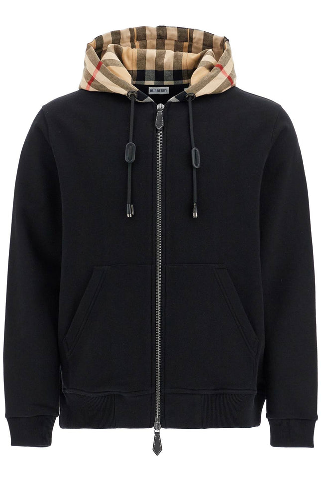 Burberry samuel sweatshirt with check hood