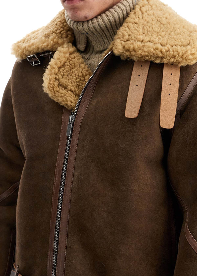 Burberry shearling aviator jacket for