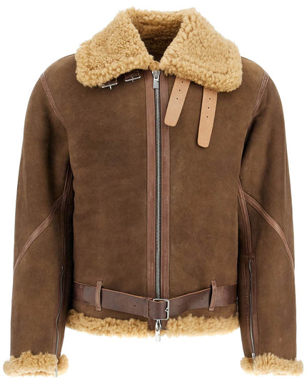 Burberry shearling aviator jacket for