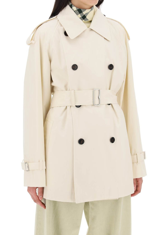 Burberry short cotton gabardine trench coat