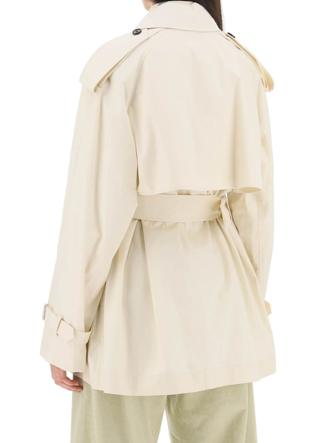 Burberry short cotton gabardine trench coat