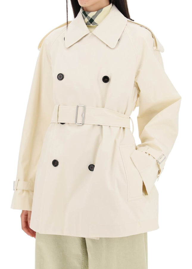 Burberry short cotton gabardine trench coat