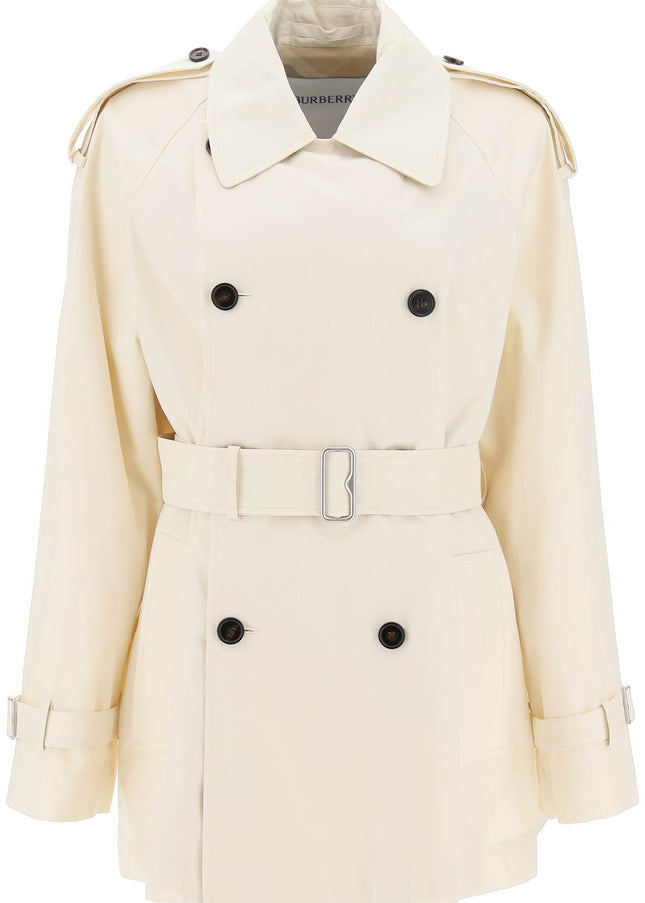 Burberry short cotton gabardine trench coat