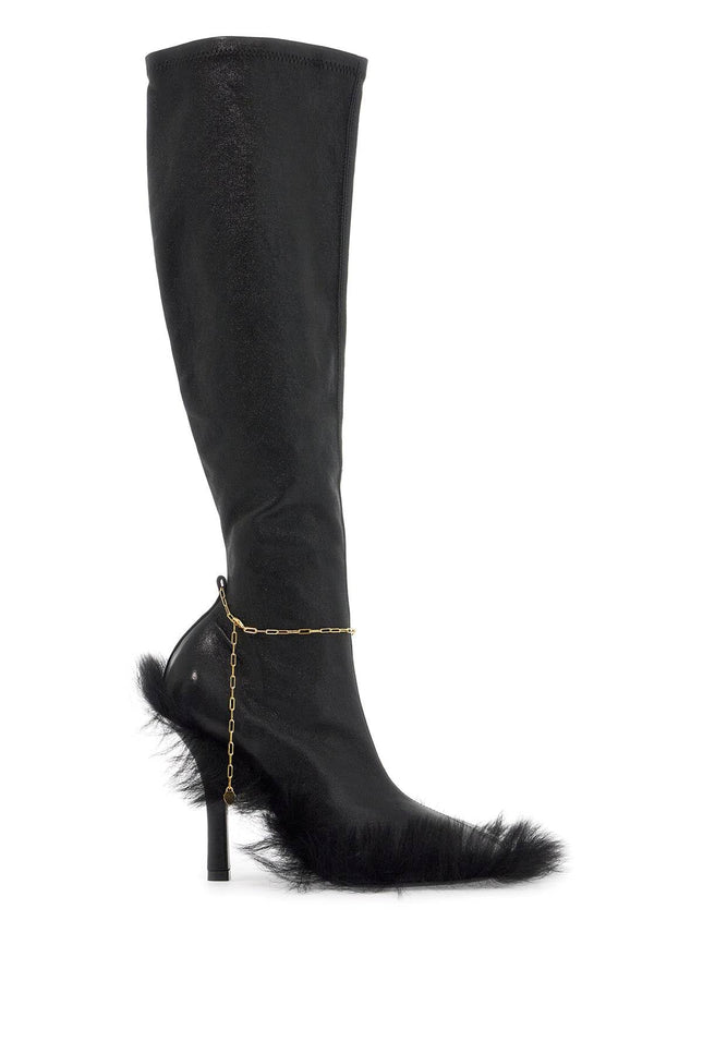 Burberry slinky leather high legging boots