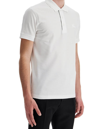 Burberry white cotton polo with embroidered logo