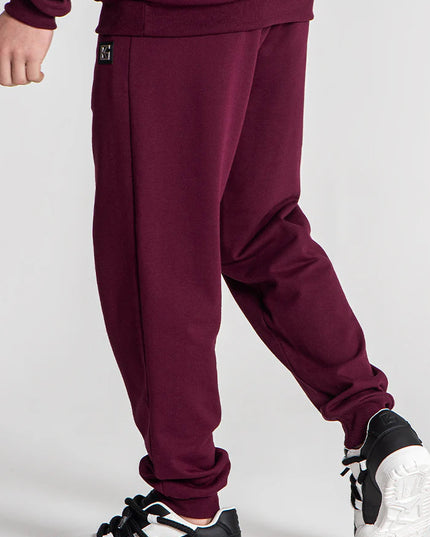 Burgundy Mad Bear Joggers