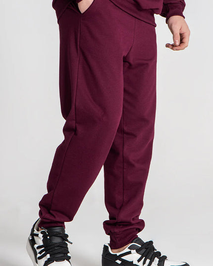 Burgundy Mad Bear Joggers