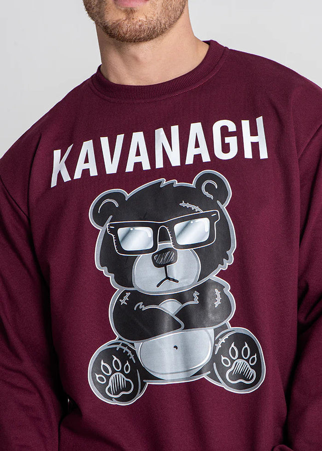 Burgundy Mad Bear Sweat