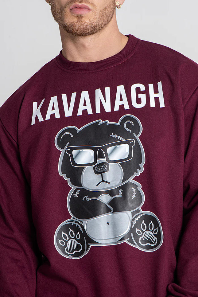 Burgundy Mad Bear Sweat