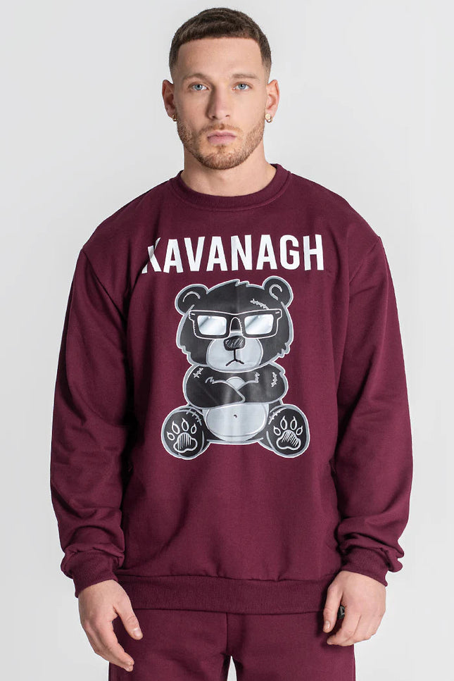 Burgundy Mad Bear Sweat