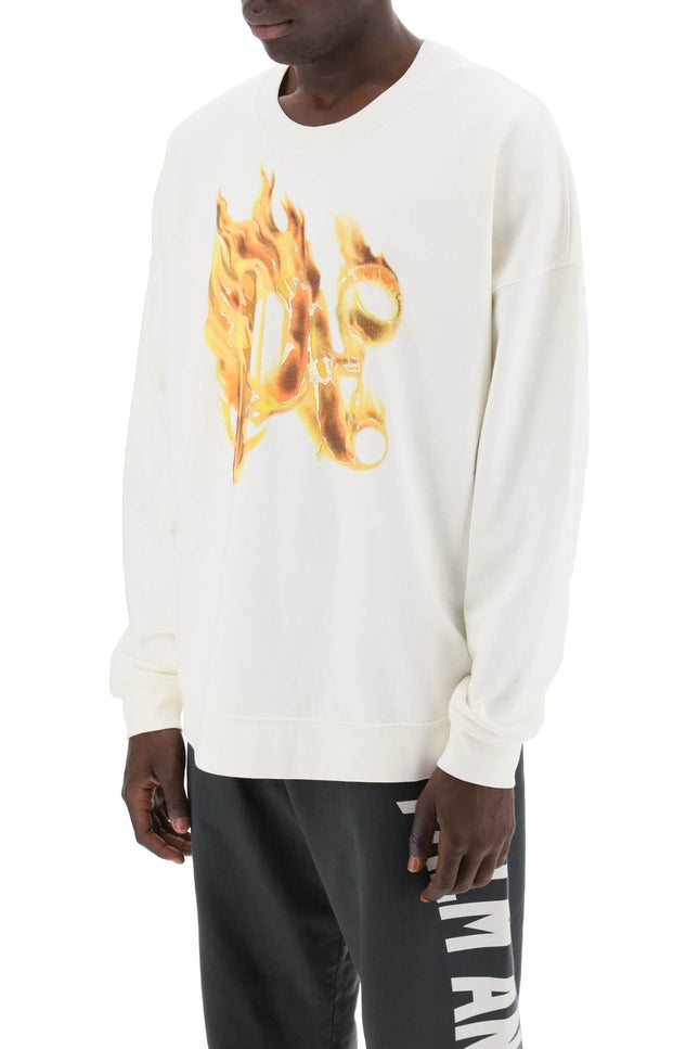 "Burning Monogram Crewneck