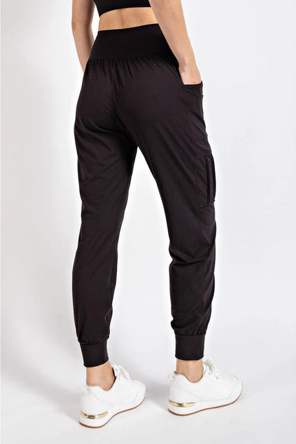 Butter Jogger with Side Pockets  Black