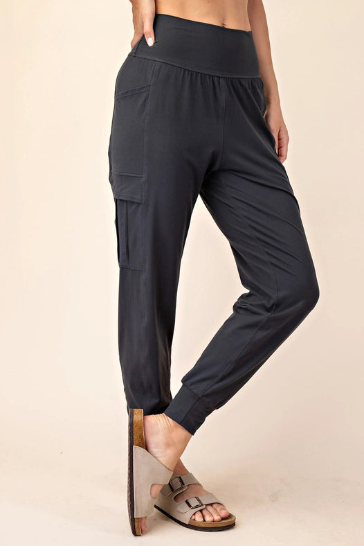 Butter Jogger with Side Pockets Charcoal