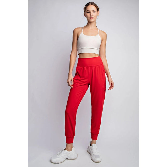 Butter Jogger with Side Pockets True Red