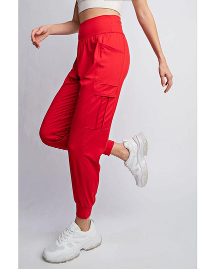 Butter Jogger with Side Pockets True Red