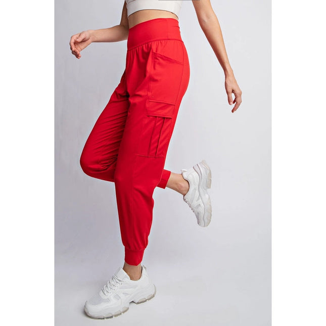 Butter Jogger with Side Pockets True Red