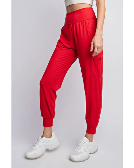 Butter Jogger with Side Pockets True Red