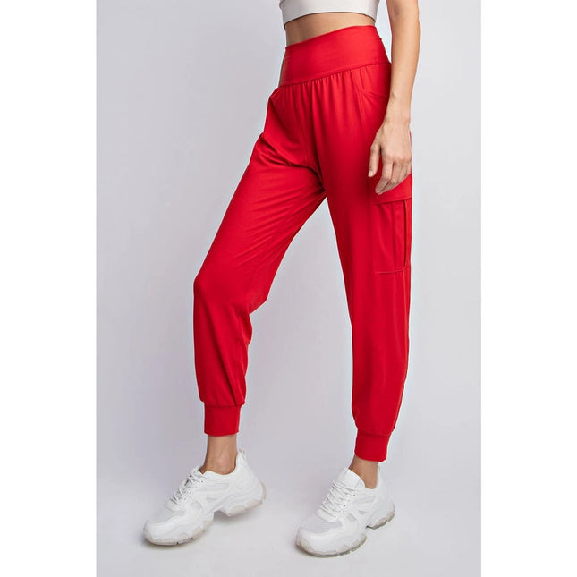 Butter Jogger with Side Pockets True Red