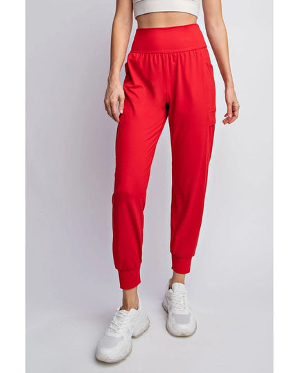 Butter Jogger with Side Pockets True Red