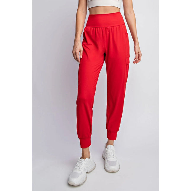 Butter Jogger with Side Pockets True Red