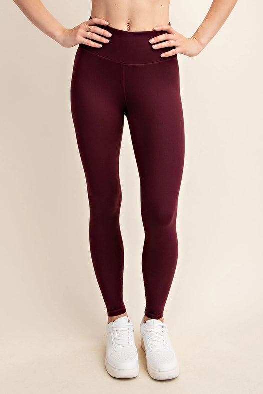 Butter Soft Basic Full Length Leggings Cassis