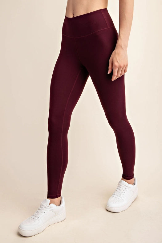 Butter Soft Basic Full Length Leggings Cassis