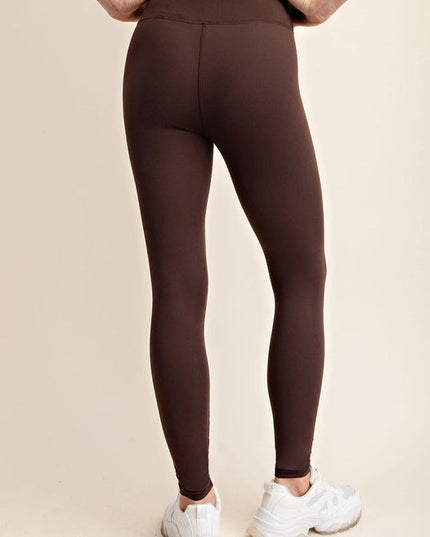 Butter Soft Basic Full Length Leggings Espresso