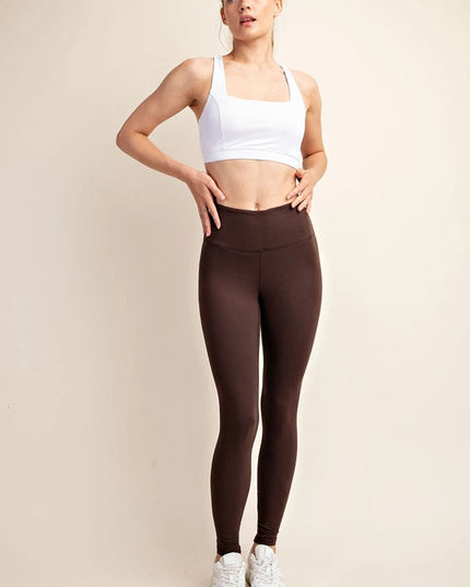 Butter Soft Basic Full Length Leggings Espresso