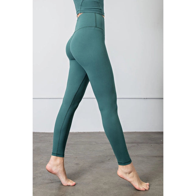 Butter Soft Basic Full Length Leggings Everglade Green