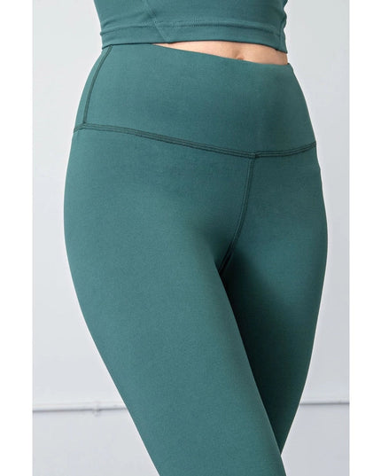 Butter Soft Basic Full Length Leggings Everglade Green