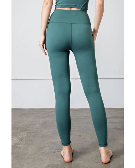 Butter Soft Basic Full Length Leggings Everglade Green