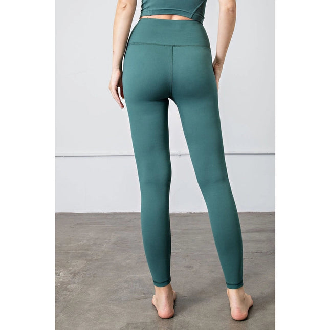 Butter Soft Basic Full Length Leggings Everglade Green