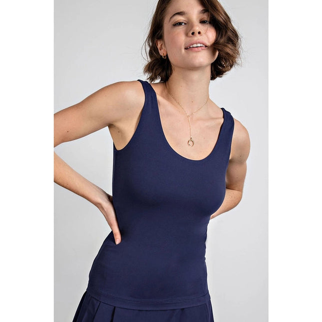 Butter Soft Tank Top Navy