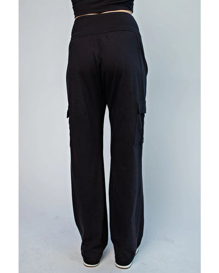 Butter Straight Leg Cargo Pants Black