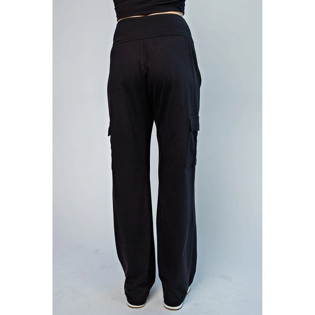 Butter Straight Leg Cargo Pants Black