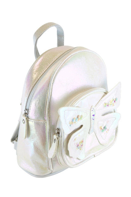 Butterfly Iridescent Backpack White