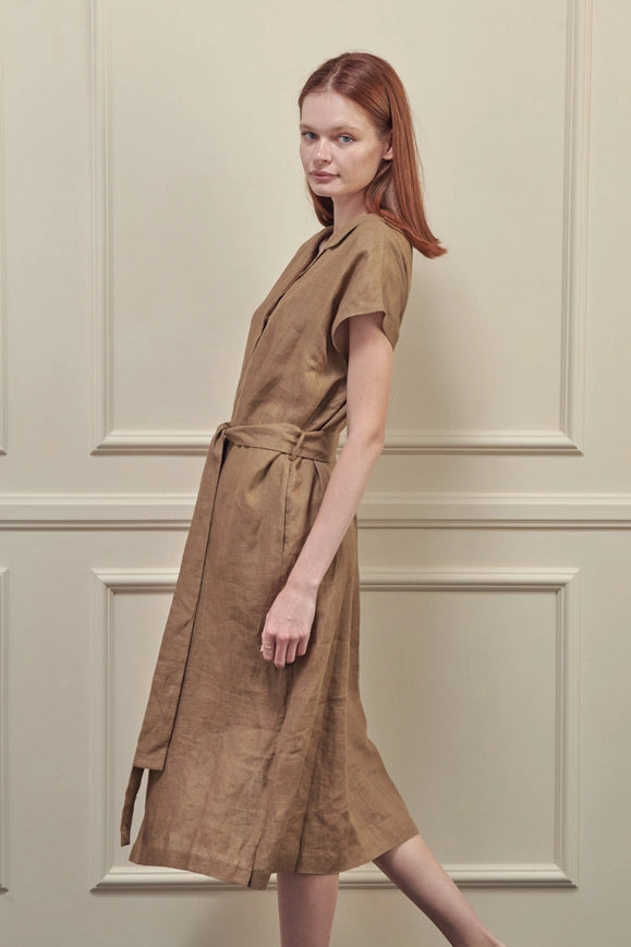 Button-Down Shirts Dress-Dress-amente-Urbanheer