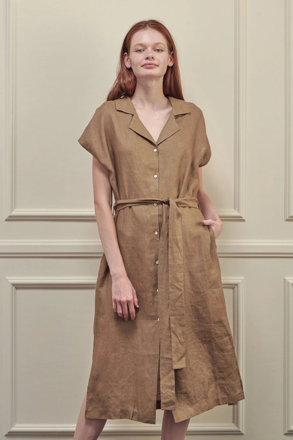 Button-Down Shirts Dress-Dress-amente-Urbanheer